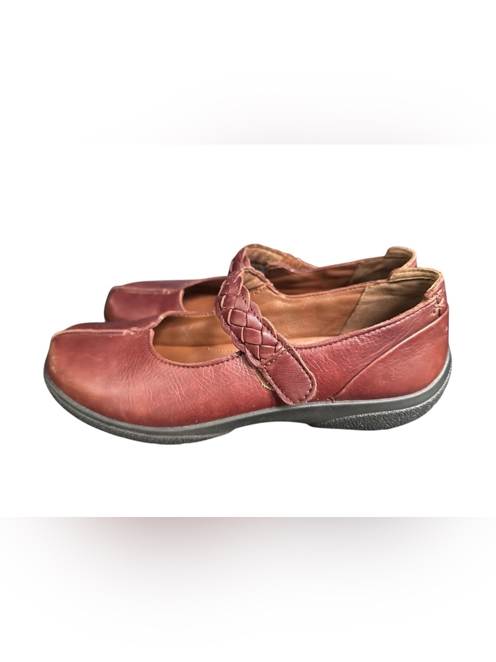 Hotter Shake II Mary Jane Shoes Mahogany Leather Size 7.5